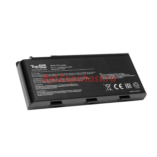 Аккумулятор для ноутбука MSI Erazer X6811, GX680, GX780, GT660, GT780 Series. 11.1V 6600mAh 73Wh. PN: BTY-M6D, S9N-3496200-M47. артикул:TOP-GX660 - Фото1